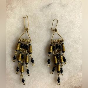 Bronze beaded earrings